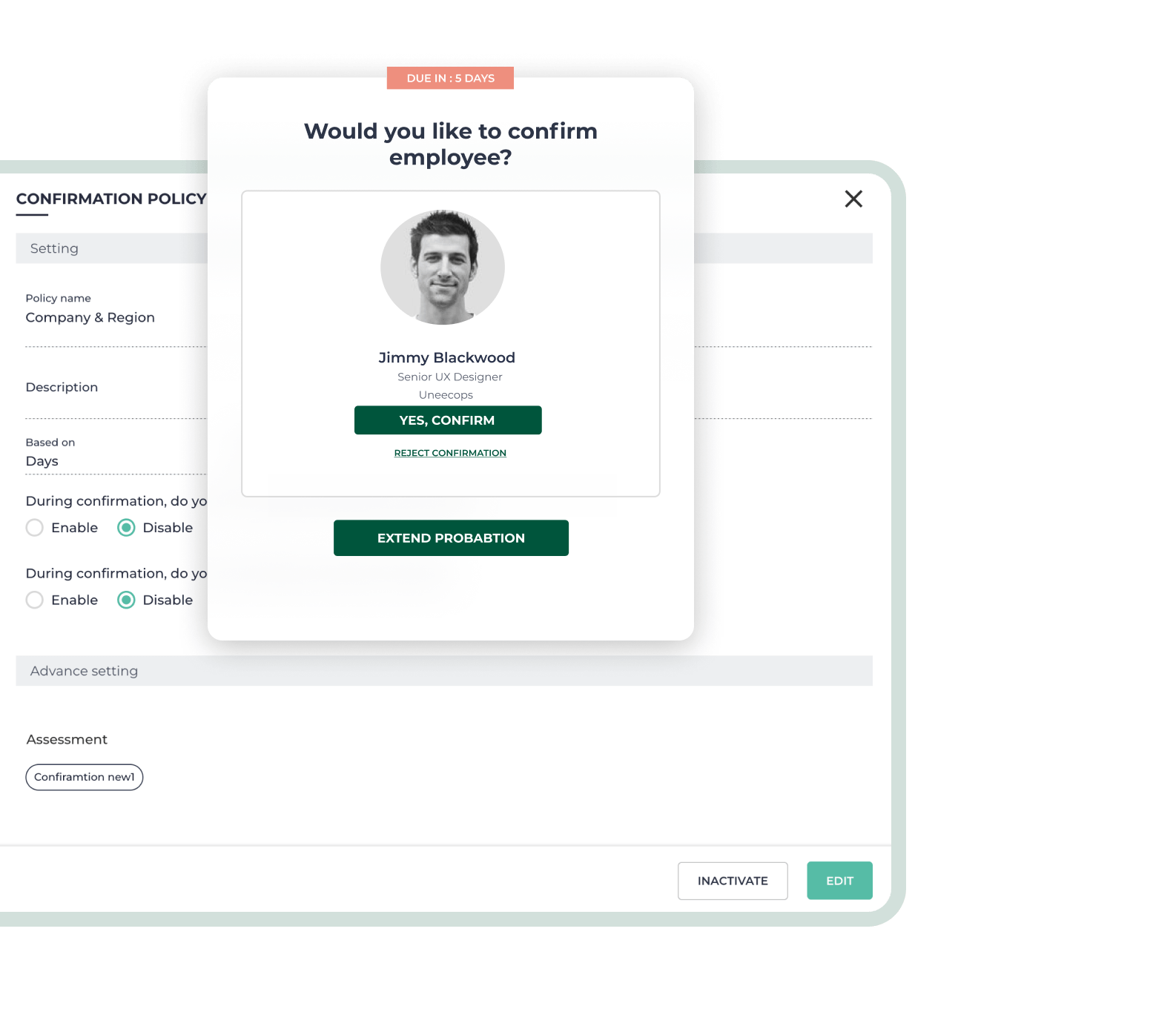 employee Confirmation
