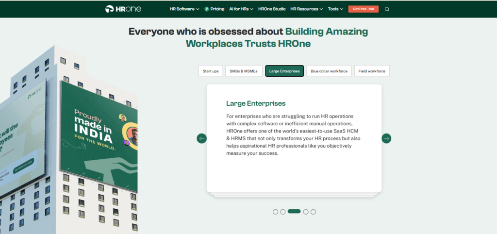 Hrone India-First Enterprise Hrms Dashboard For 1,000 To 5,000 Employee Companies With Super Inbox And Roi Dashboard.