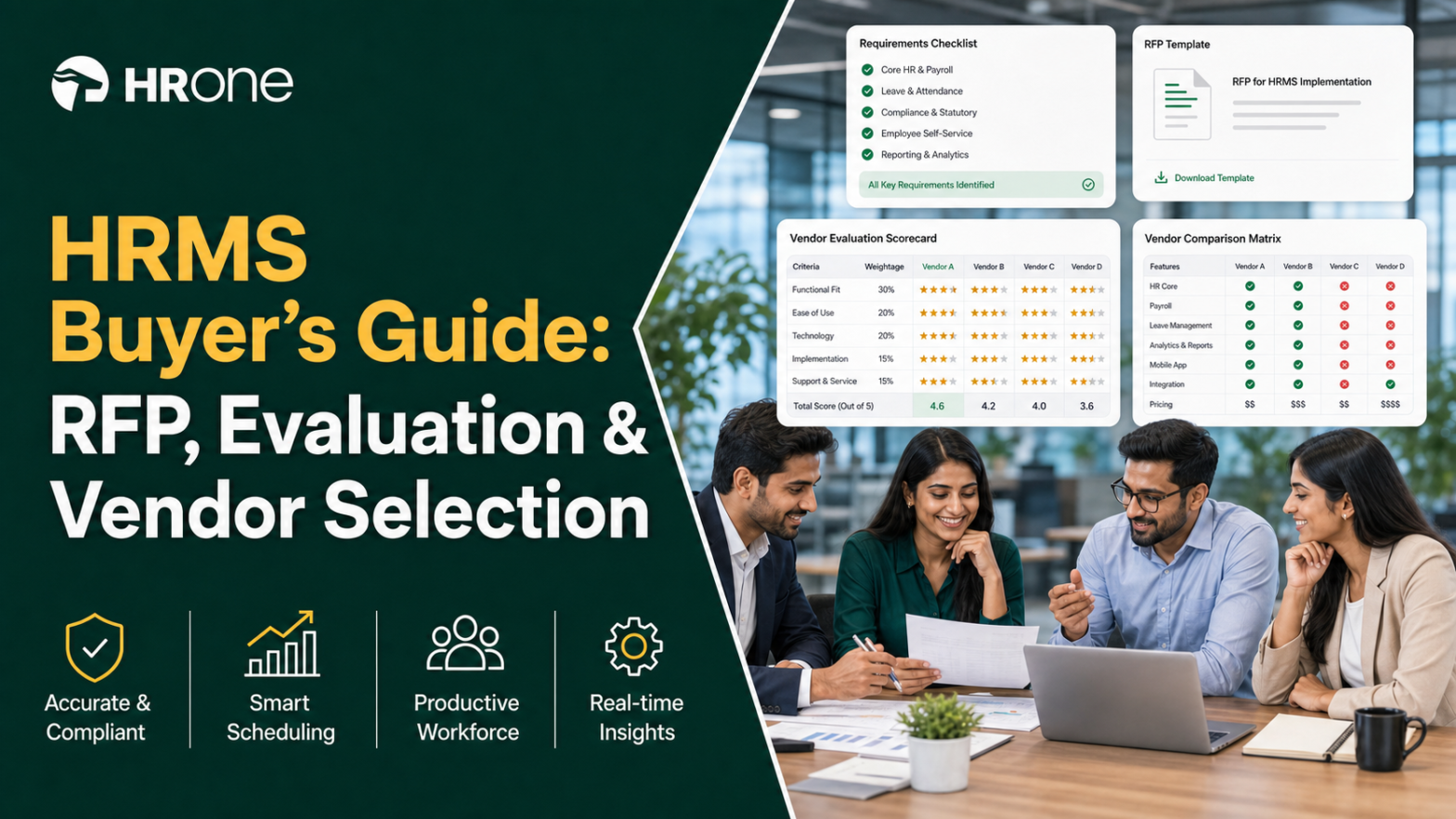 HRMS Buyer's Guide: Requirements Framework, RFP Template, Evaluation Criteria, and Vendor Selection Playbook