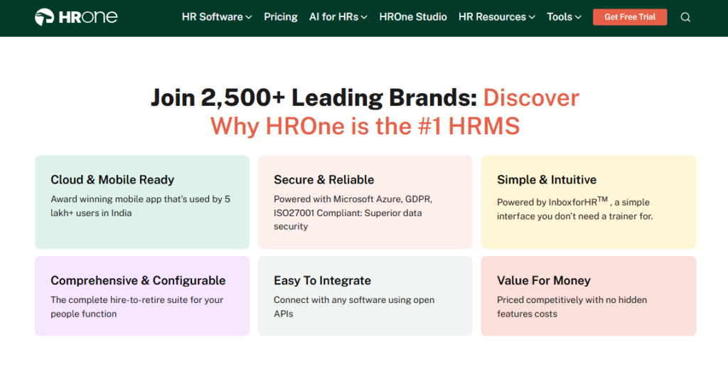 Hrms Software Hr Software Hr Software Hrone Cloud Based Hr Software Features Including Mobile-Ready App, Iso 27001 Security, And Hire-To-Retire Suite