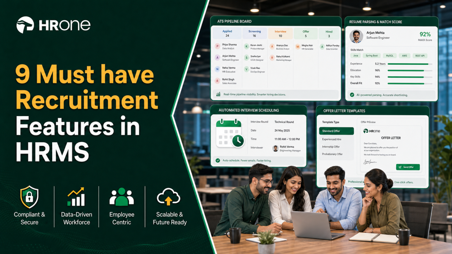9 Must have Recruitment Software Features in HRMS for scalable Mid sized organizations in India