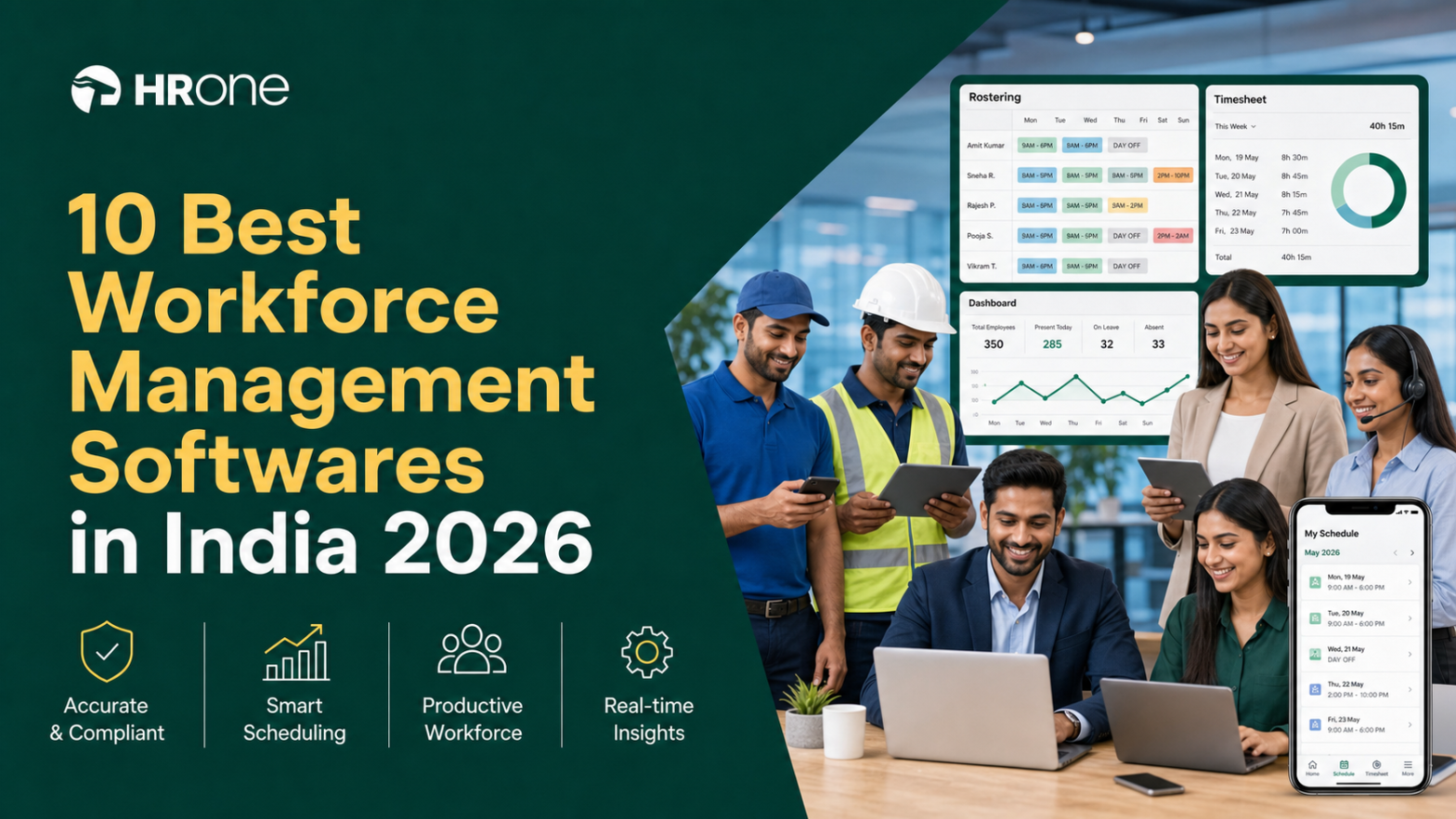 10 Best Workforce Management Softwares in India 2026: Shifts, Rosters & Timesheets for Field Teams