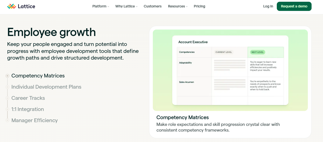 Hrms Software Hrone Lattice Employee Growth View With Competency Matrices, Career Tracks And Development Plans
