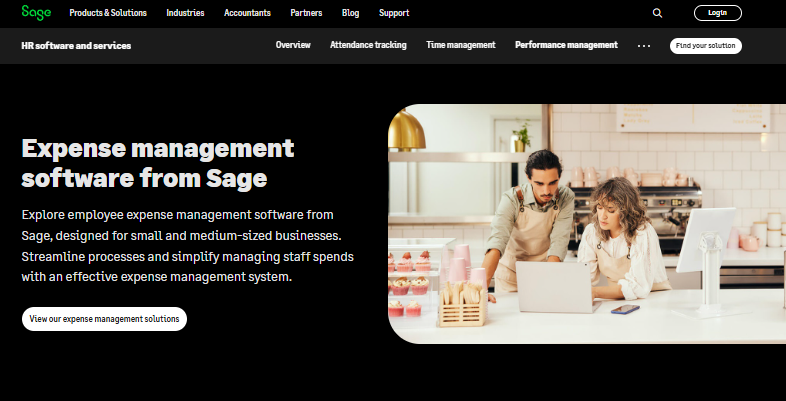 Hrms Software Expense Hr Software Sage Expense Management Software Homepage Positioned For Small And Medium-Sized Business Employee Spend