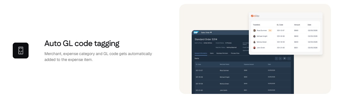 Hrms Software Expense Hr Software Itilite Auto Gl Code Tagging Screen Mapping Travellers, Merchants And Expense Categories Into Sap Ledger Codes