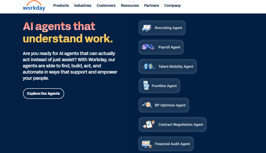 Hrms Software Hr Software Hrms Workday Ai Agents Interface For Recruiting, Payroll, Talent Mobility, Frontline, And Financial Audit Work
